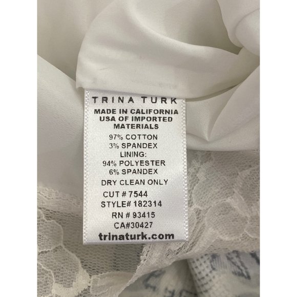 NWT Trina Turk Size 14 Secret Sheath Party Dress Lace MSRP$298 USA Black/White - Picture 9 of 15